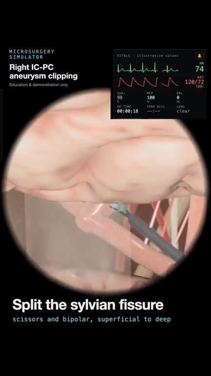 Aneurysm clipping simulator